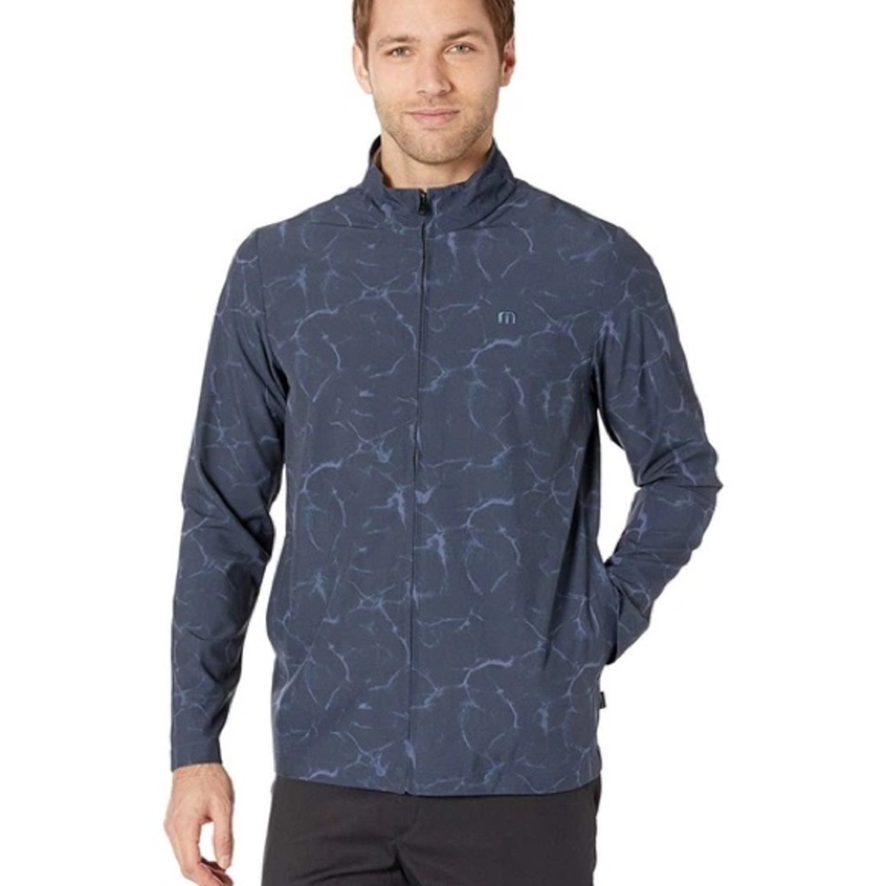 Travis Mathew Indigo Navy Patterned Windbreaker J… - image 6